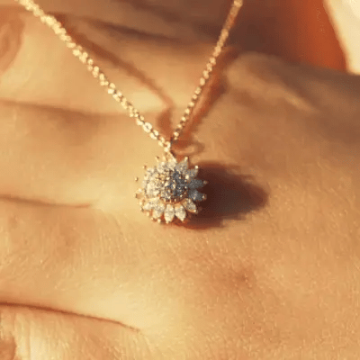 Collar Giratorio de Girasol 🌻 – Tu aliado contra la ansiedad ✨🧘♀️