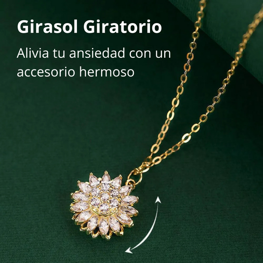 Collar Giratorio de Girasol 🌻 – Tu aliado contra la ansiedad ✨🧘‍♀️