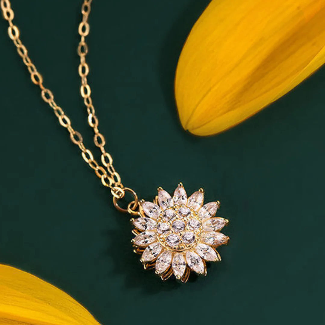 Collar Giratorio de Girasol 🌻 – Tu aliado contra la ansiedad ✨🧘‍♀️