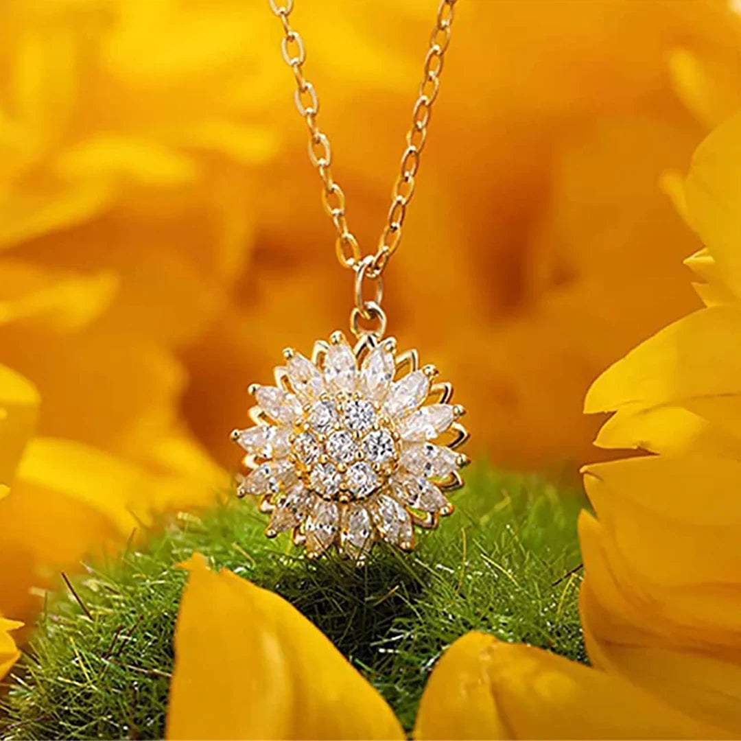 Collar Giratorio de Girasol 🌻 – Tu aliado contra la ansiedad ✨🧘‍♀️